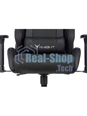 Кресло Knight Thunder 5X черный, экокожа, 120 кг, механизм качания