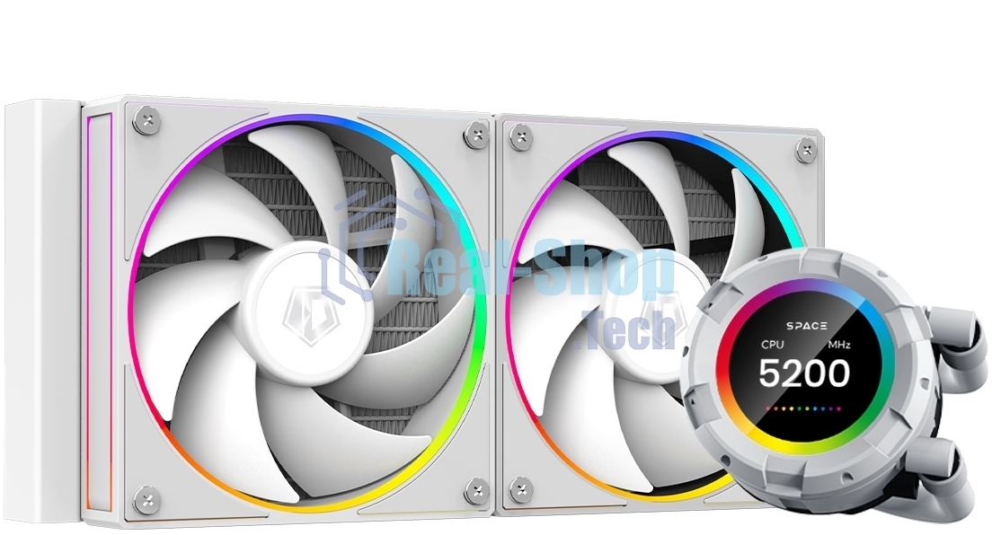 Система жидкостного охлаждения ID-Cooling SL240 белый 120мм алюминий+медь 2000rpm 30db 4-pin 300W