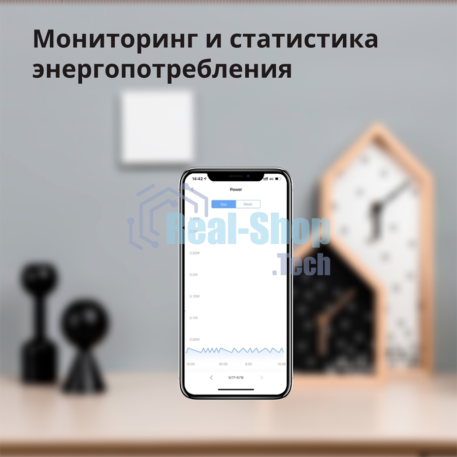 Выключатель умный Aqara Smart wall switch H1 ((with neutral, single rocker) WS-EUK03