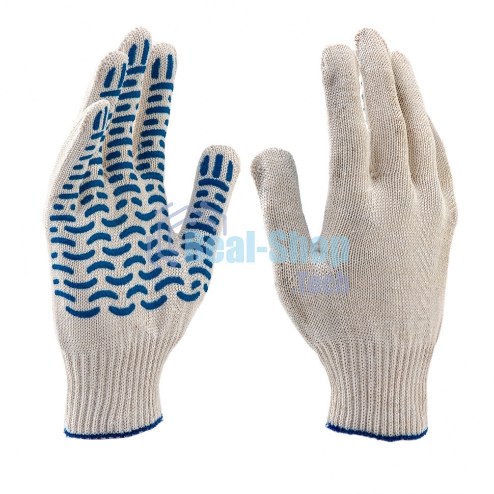 Перчатки трикотажные, ПВХ-покрытие 