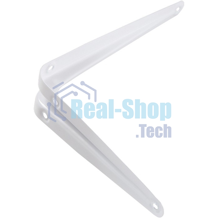 Кронштейн угловой с ребром Сибртех 350 х 400 мм, белый