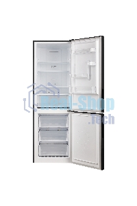 Холодильник Maunfeld MFF185NFSB10 черная нержавеющая сталь двухкамерный инвертор 240/100л морозилка снизу, No Frost