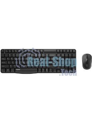 Комплект клавиатура+мышь Rapoo X1800S беспроводной, USB, 1000 DPI, чёрный