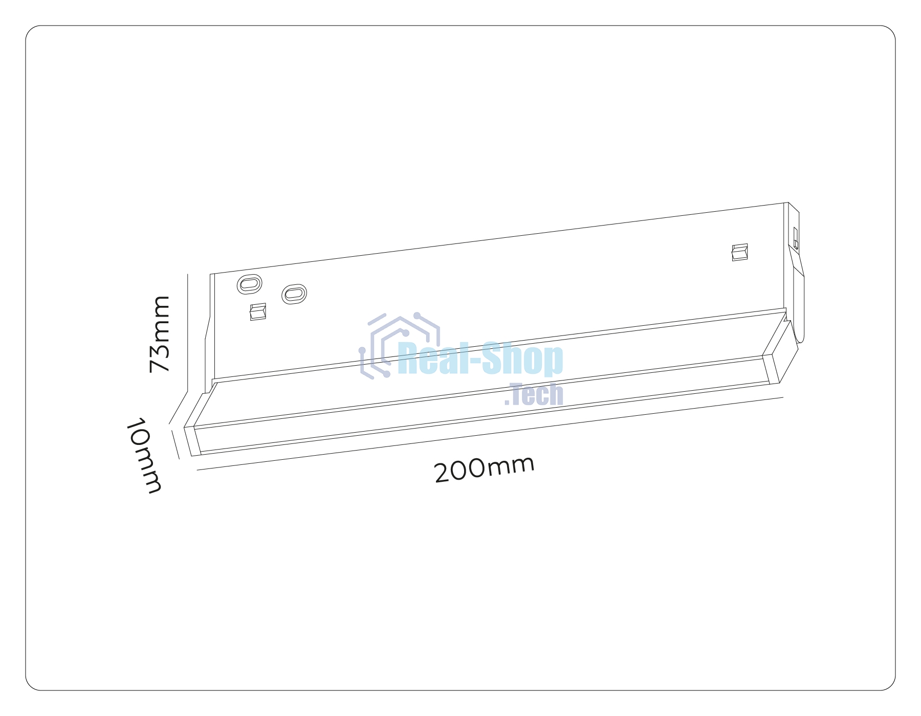 Трековый светильник GL2350 BK черный IP20 10W 3CCT 3000/4200/6400K 48V 200*10*73
