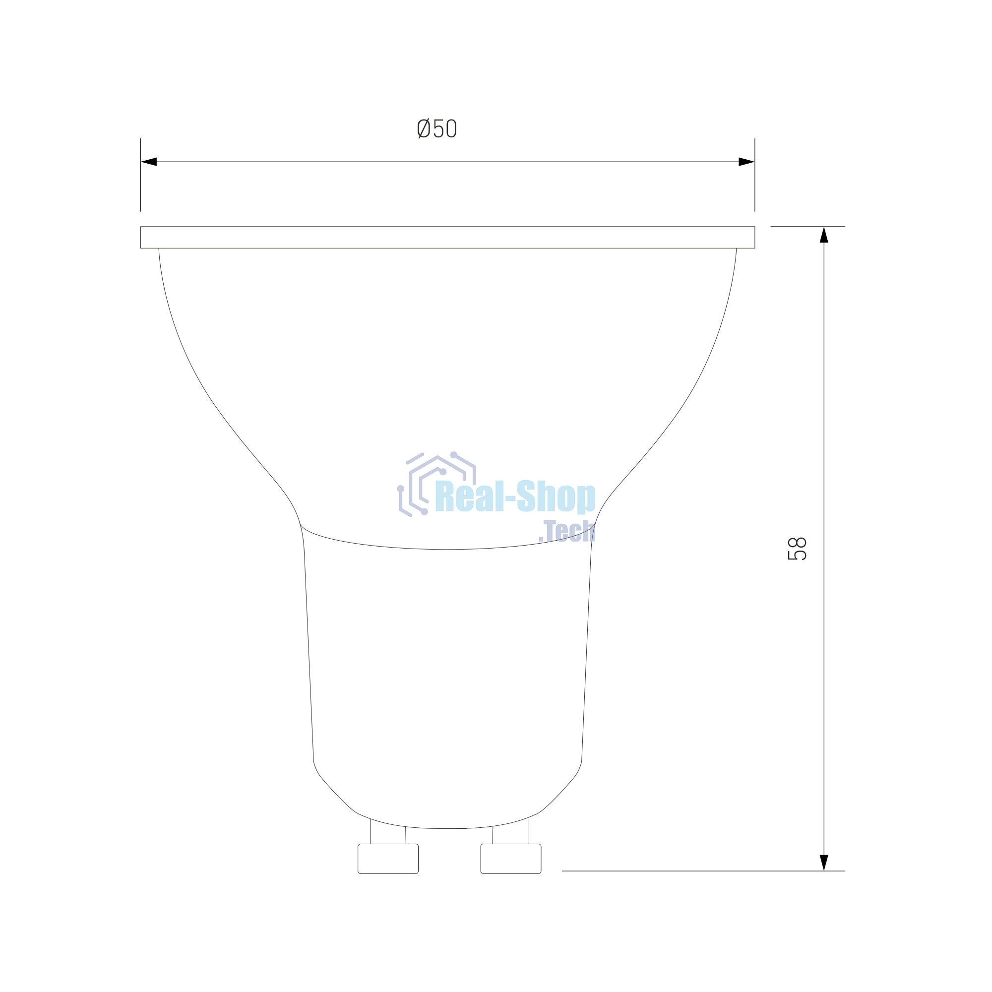 BLGU1002 / Светодиодная лампа GU10 LED 5W 4200K