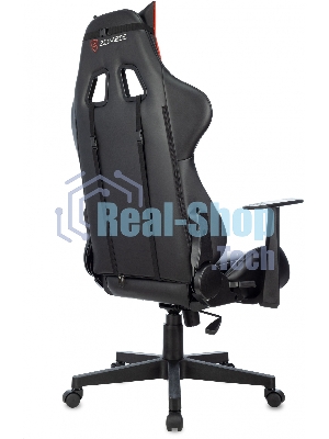 Кресло Zombie Game Penta черный/красный, экокожа, 120 кг, механизм качания