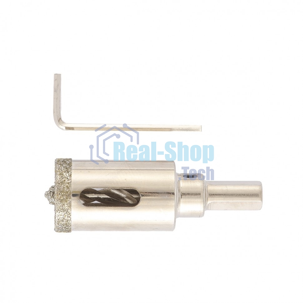 Сверло алмазное Matrix по керамограниту, 28 х 67 мм, 3-гранный хвостовик