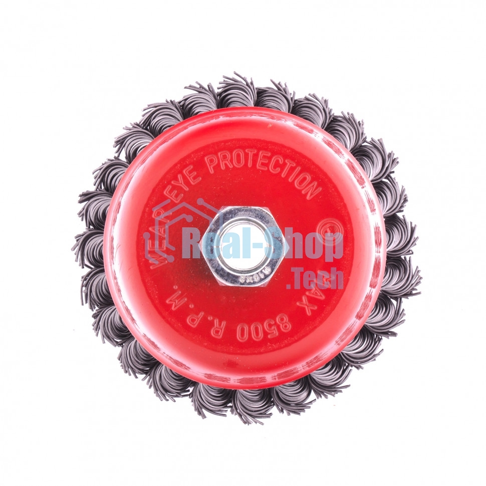 Щетка Matrix для УШМ, 100 мм, М14, Чашка, крученая проволока 0,8 мм