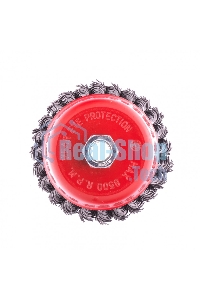 Щетка Matrix для УШМ, 100 мм, М14, Чашка, крученая проволока 0,8 мм