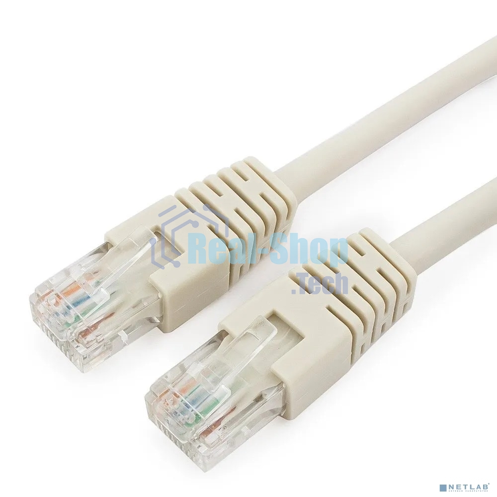 Патч-корд UTP Cablexpert PP6U-2M cat.6, 2м, литой, многожильный, серый