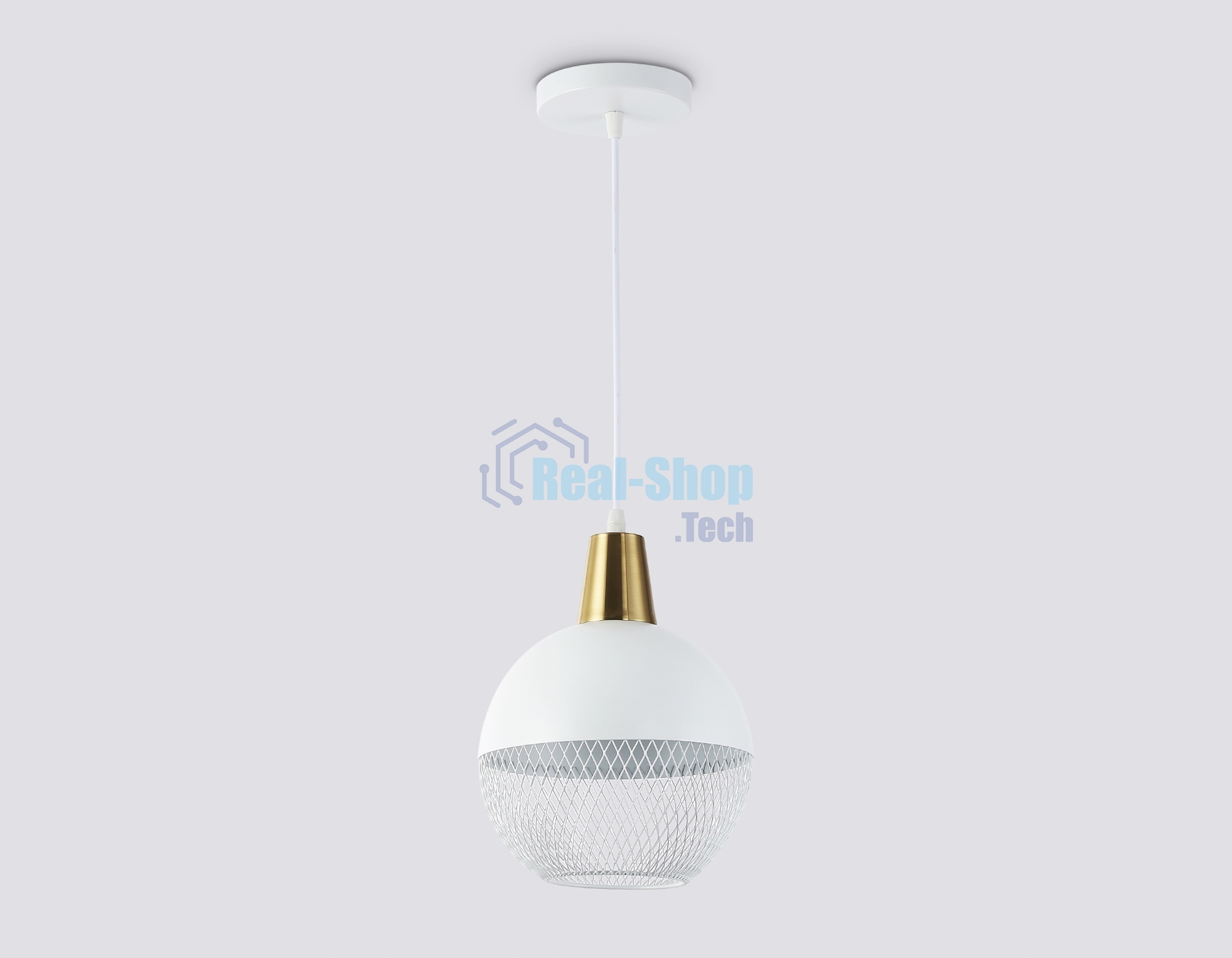 Светильник Ambrella light TR8502 WH/CP белый/медь E27 max 60W D200*1000