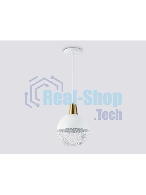 Светильник Ambrella light TR8502 WH/CP белый/медь E27 max 60W D200*1000