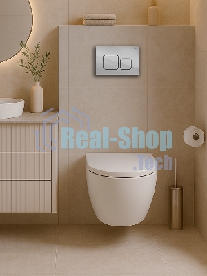 Инсталляция с унитазом комплект BAU PRO 6 в 1: унитаз подвесной безободковый торнадо Bau Hotel 53х36, быстросъемное сиденье микролифт, кнопка смыва BAU Soul, хром