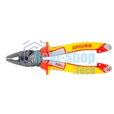 Плоскогубцы Gross 16989 комбинированные диэлектрические трехкомпонентные рукоятки до 1000в 180 мм