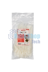 Хомут-стяжкa нейлоновая с тройным замком Rexant 200x7,5 мм, белая, упаковка 100 шт.