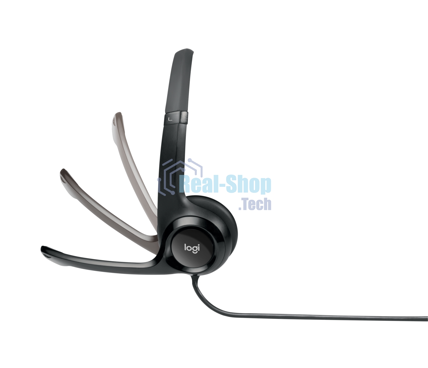 Гарнитура проводная Logitech Headset Logitech H390 USB черный