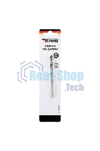 Сверло по дереву Kranz 7х105 мм, цилиндрический хвостовик