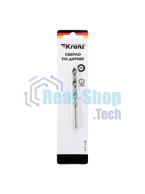 Сверло по дереву Kranz 7х105 мм, цилиндрический хвостовик