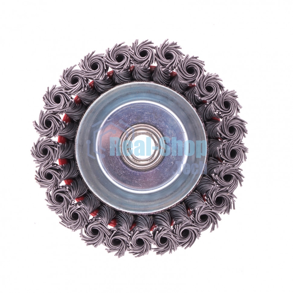 Щетка Matrix для УШМ, 100 мм, М14, Чашка, крученая проволока 0,8 мм