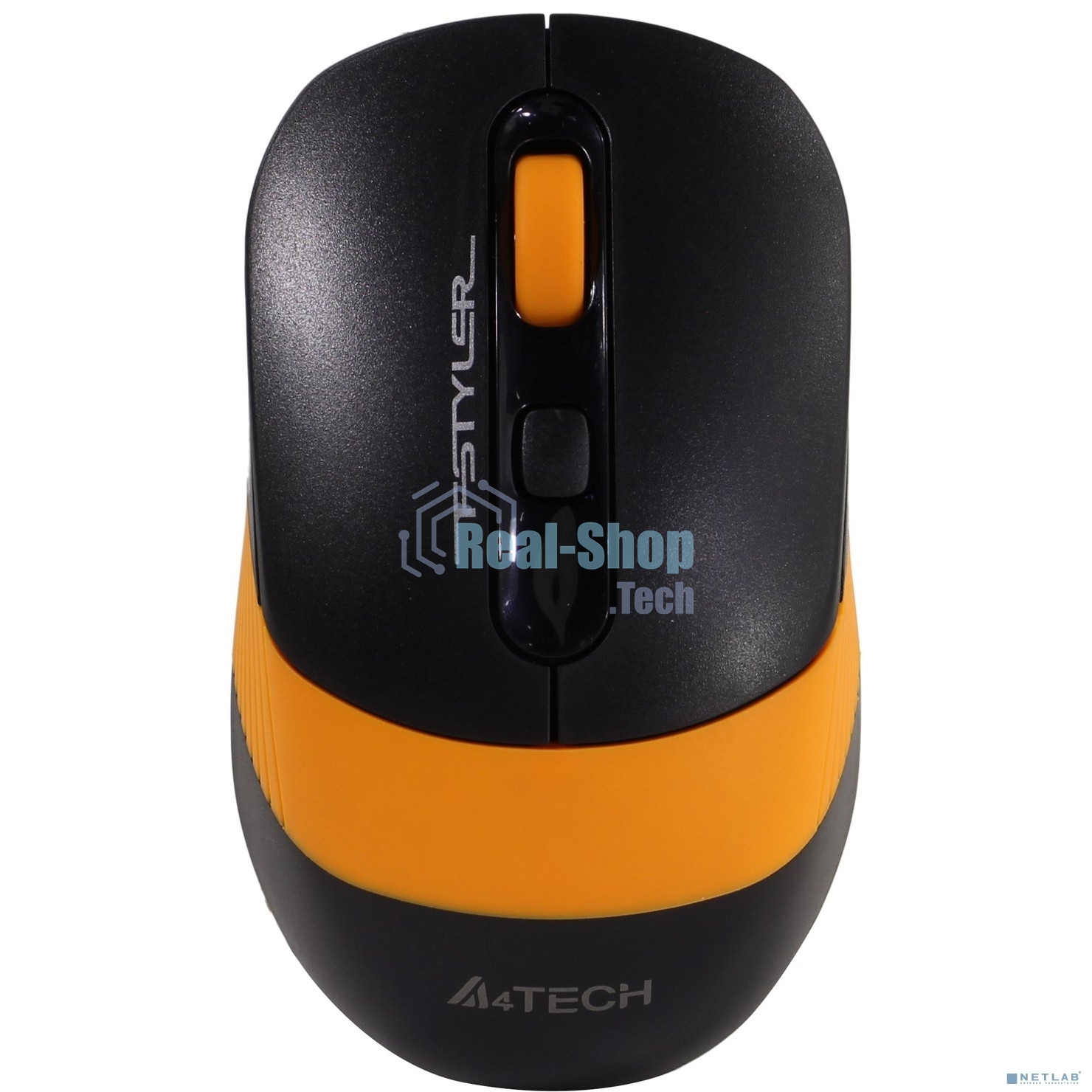 Мышь беспроводная A4Tech Fstyler FG10S черный/оранжевый, 2000 dpi, радиоканал, USB, кнопки - 4