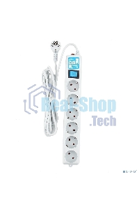 Фильтр-удлинитель PowerCube PRO (SPL(5+1)-16B-P-5М) 5.0 м, LC контур - подавление В/Ч помех, 16А/3,5 кВт