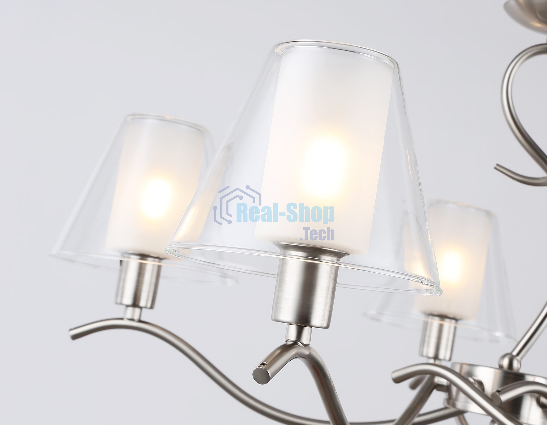 Люстра Ambrella light LH57081/5 SN/FR никель/белый матовый E14/5 max 40W D690*790