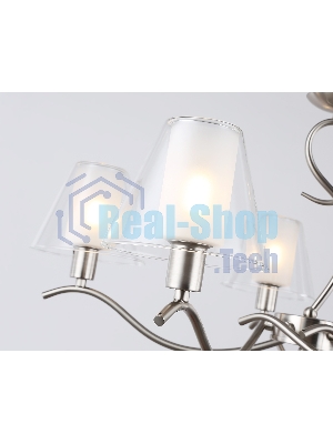 Люстра Ambrella light LH57081/5 SN/FR никель/белый матовый E14/5 max 40W D690*790