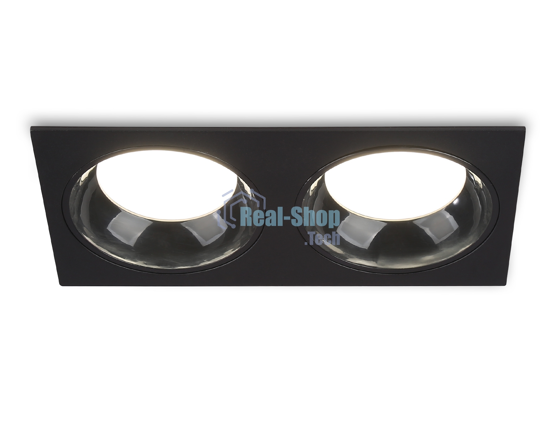 Светильник Ambrella light TN52344/2 SBK/GBK черный песок/черный глянец GX53 max 12W 220*115*25