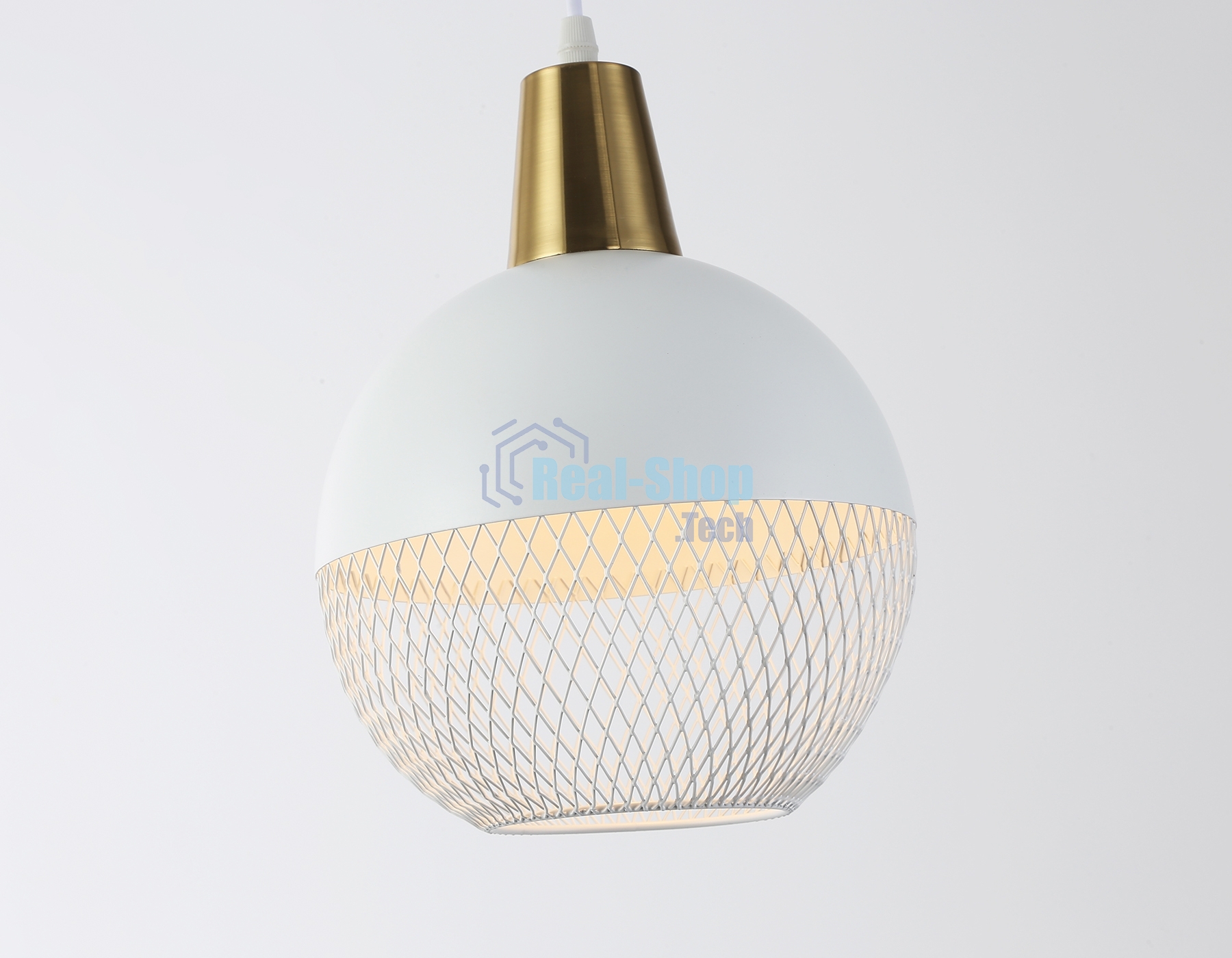 Светильник Ambrella light TR8502 WH/CP белый/медь E27 max 60W D200*1000