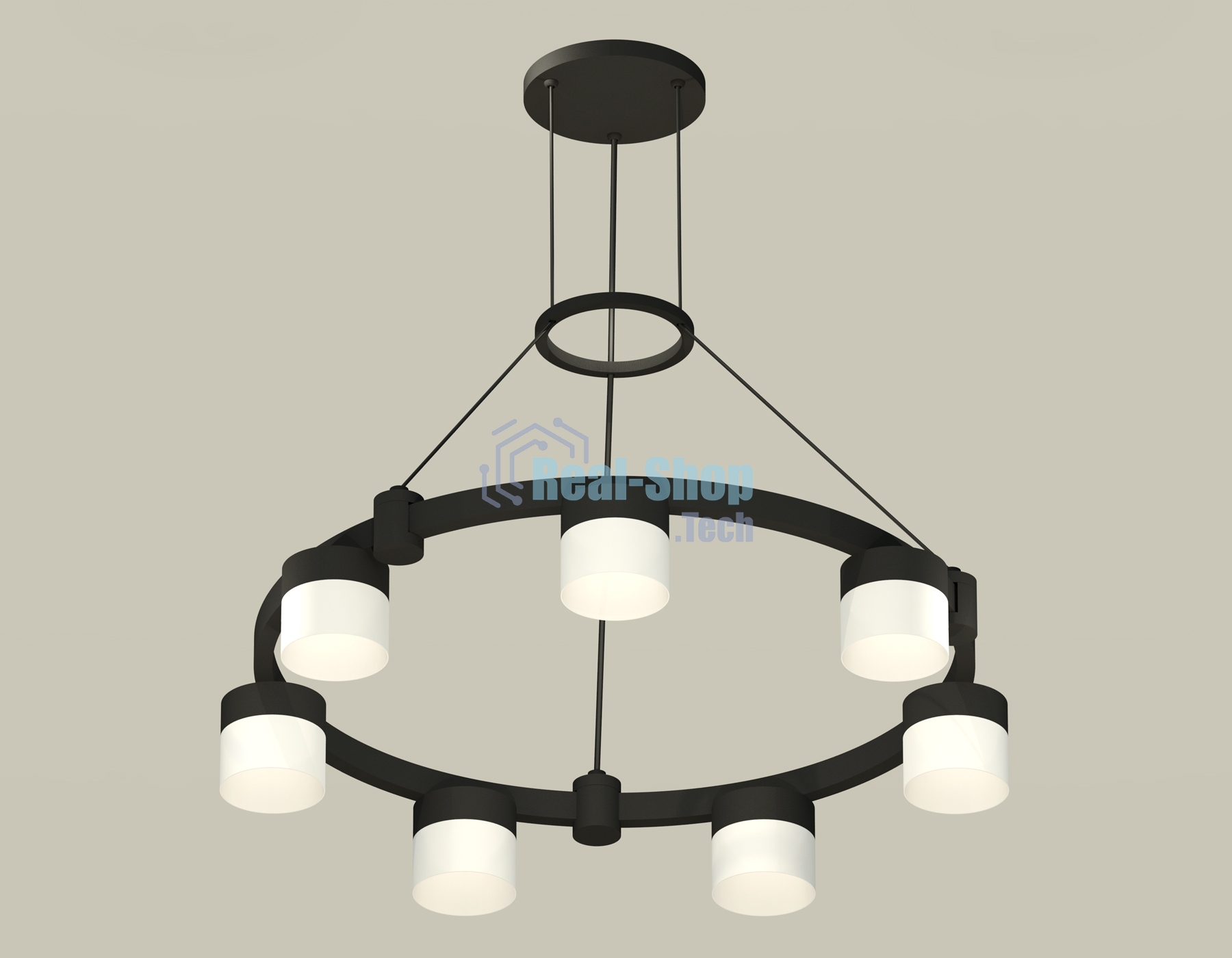 Светильник Ambrella light XR92051604/7 SBK/FR черный песок/белый матовый GX53 (A9205, C9238, N8402)