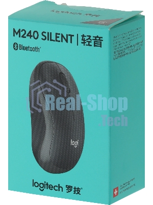 Мышь беспроводная Logitech M240 SILENT графитовый, 4000 dpi, Bluetooth, кнопки - 3