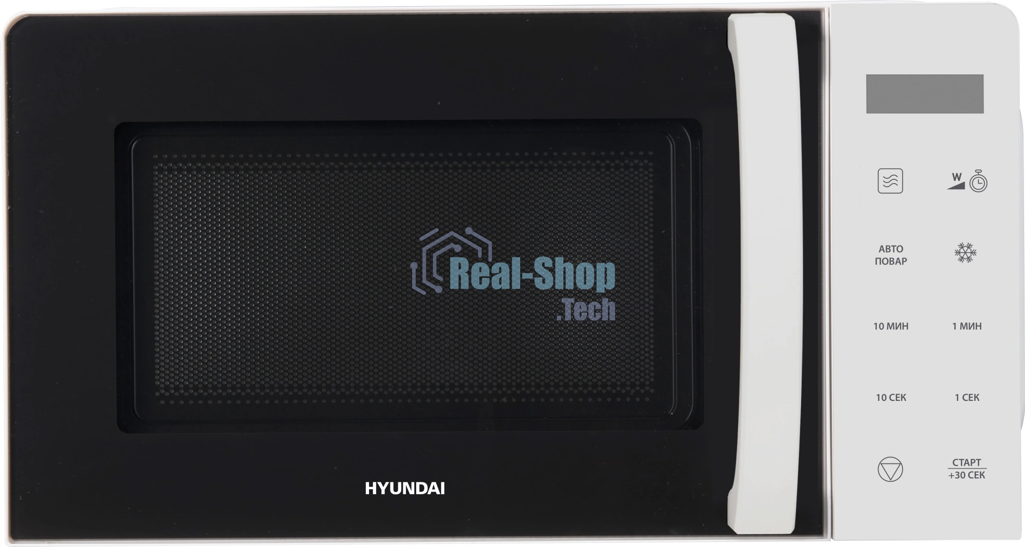 Микроволновая печь Hyundai HYM-D3029 белый/черный, 20 л, 700 Вт, переключатели - мембранные кнопки