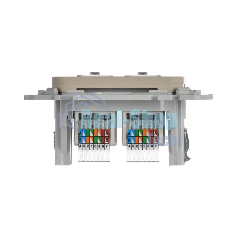 Розетка 2-местная компьютерная RJ45 категория 5Е UTP РК5е-2-0-ФлЛ льняной FLITE
