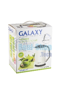 Чайник электрический Galaxy GL 0318, белый, пластик, 2000 Вт, 1,7 л
