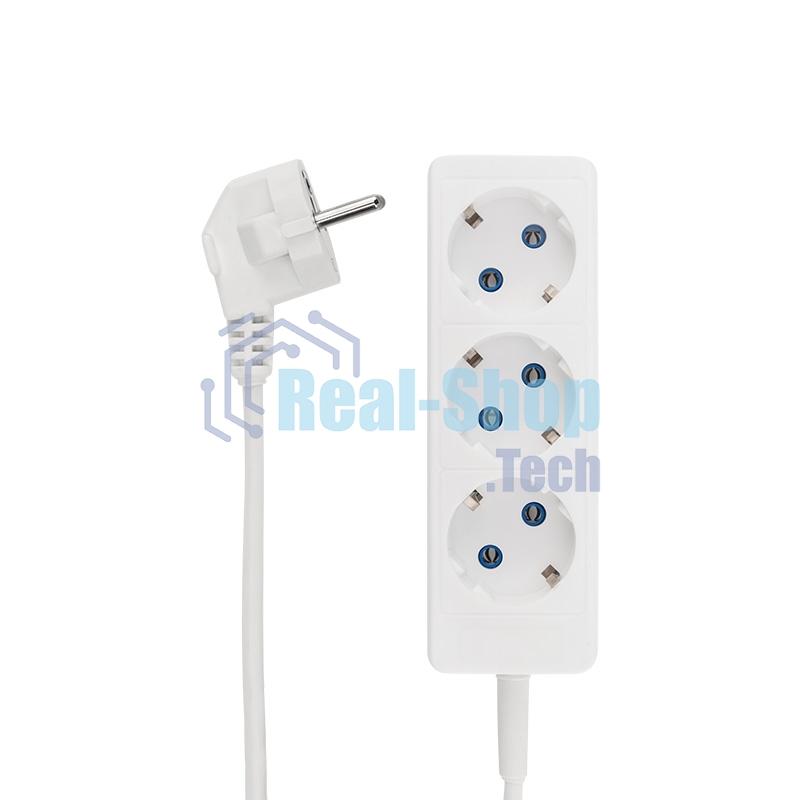 Удлинитель PROconnect STANDARD 3 гнезда, 5 м, 2х0.75 мм², б/з, белый