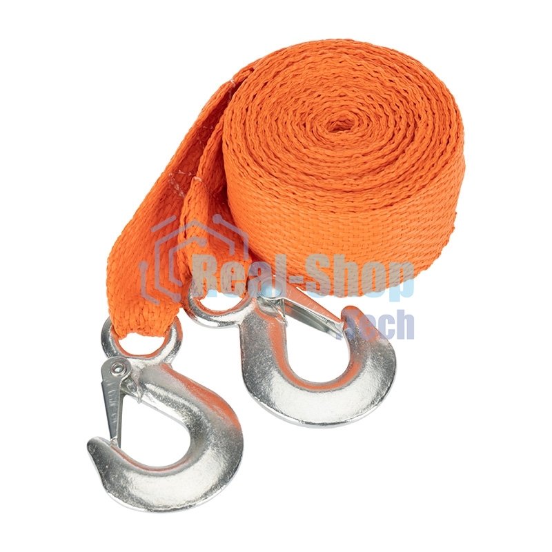 Трос буксировочный Rexant 2.5 т, 5 м, с двумя крюками, в чехле