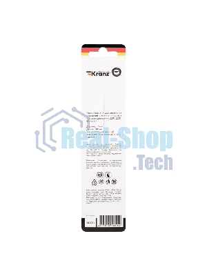 Сверло по дереву Kranz 7х105 мм, цилиндрический хвостовик