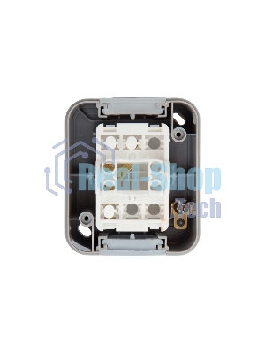 Переключатель проходной Mini OG IP54, о/у, серый Kranz