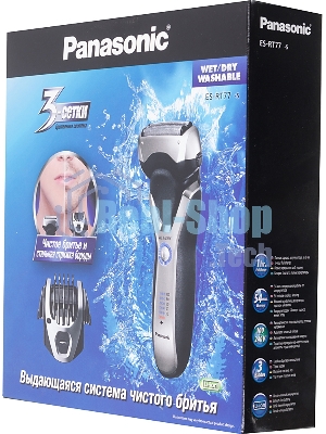 Электробритва сетчатая Panasonic ES-RT77-S520 реж.эл.:3 питан.:аккум. серебристый/черный