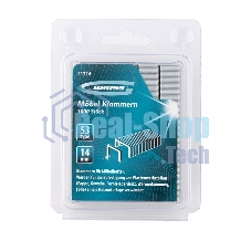 Скобы Gross 41714, 14 мм, для мебельного степлера, усиленные, тип 53, 1000 шт.