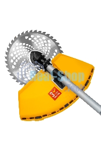 Триммер бензиновый Denzel DT-43E, 43 см3, неразъемная штанга, электростартер, состоит из 2 частей