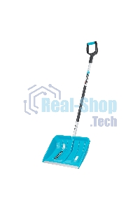 Лопата-скрепер для уборки снега,полипропилен,550х340х1450 мм,алюминиевый черенок,ПВХ, LUXE Palisad