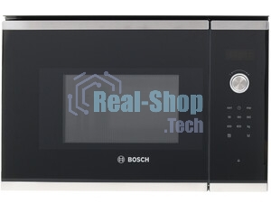 Встраиваемая микроволновая печь Bosch BFL524MS0 нержавеющая сталь, 20 л, 800 Вт, переключатели - поворотный механизм/сенсор