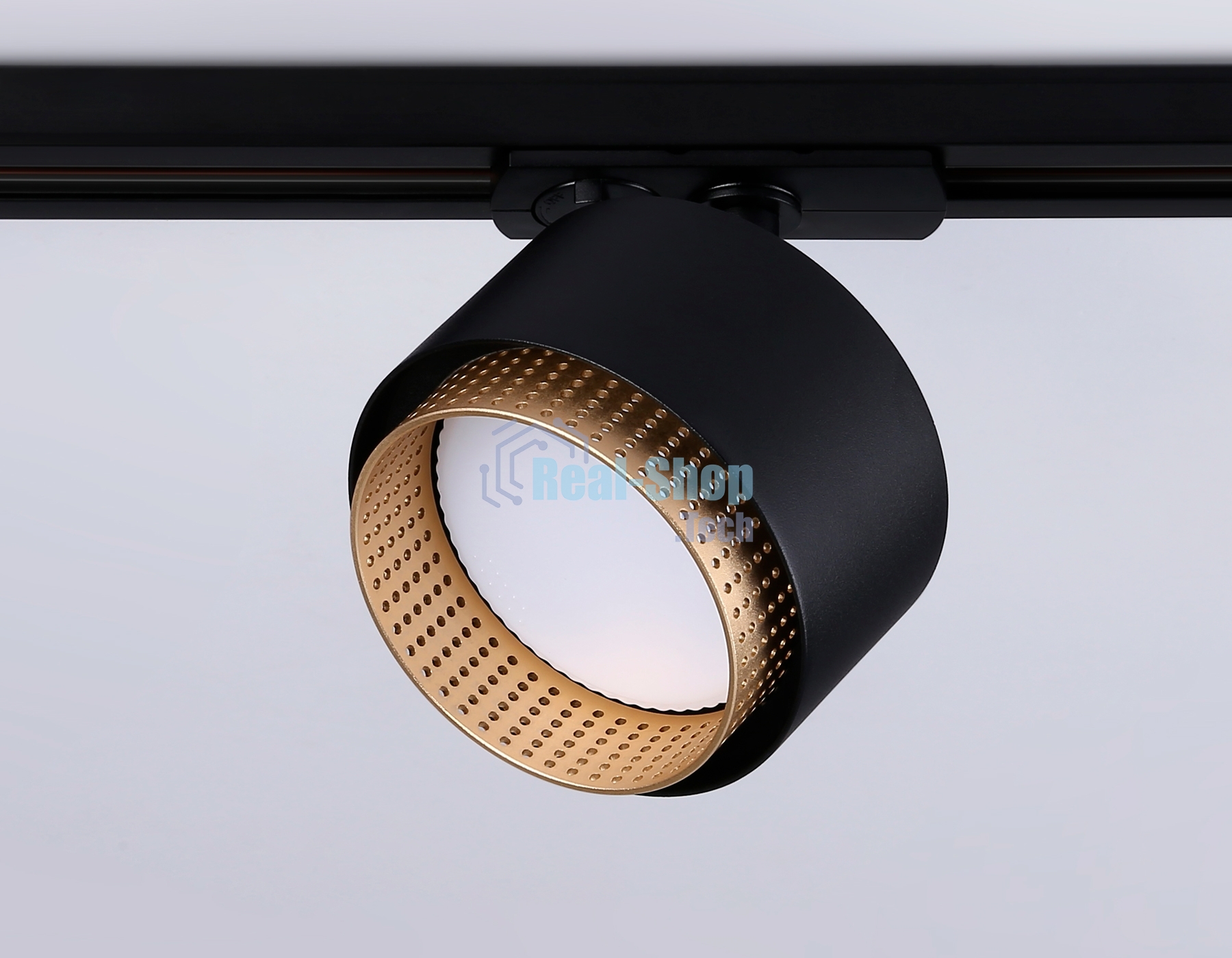 Трековый однофазный светильник Ambrella light GL5381 BK/GD черный/золото GX53 max 12W D95*130