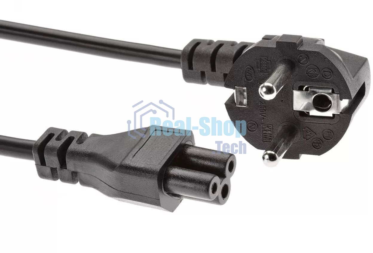 Кабель Premier 5-282 IEC C5 (3-pin) Евровилка угловой 1м (5-282(0.5) 1.0) черный (Bulk)