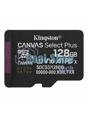 Флеш карта microSDXC 128Gb Kingston SDCS3/128GbSP Canvas Select Plus w/o adapter