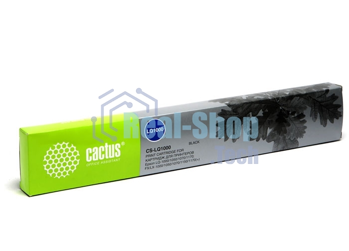 Картридж матричный Cactus CS-LQ1000 черный (12.7 мм, 10 м, 2 200 000 знаков) для Epson LQ-1000/1050/1070/1170/FX100/105/LX-1000/1050/1070/1150/1170