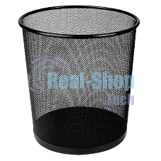 Корзина для бумаг Deli E9190 круглая 12л. мет.сетка черный