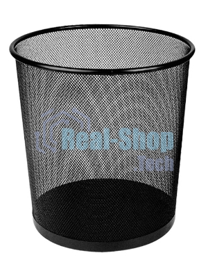 Корзина для бумаг Deli E9190 круглая 12л. мет.сетка черный