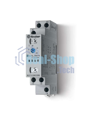 Таймер модульный мультифункциональный (AI DI SW BE CE DE) 12…240В AC/DC 1CO 16А 17.5мм регулировка времени 0.1с…24ч IP20 FINDER 800102400000